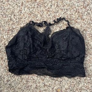 Black lace bralette